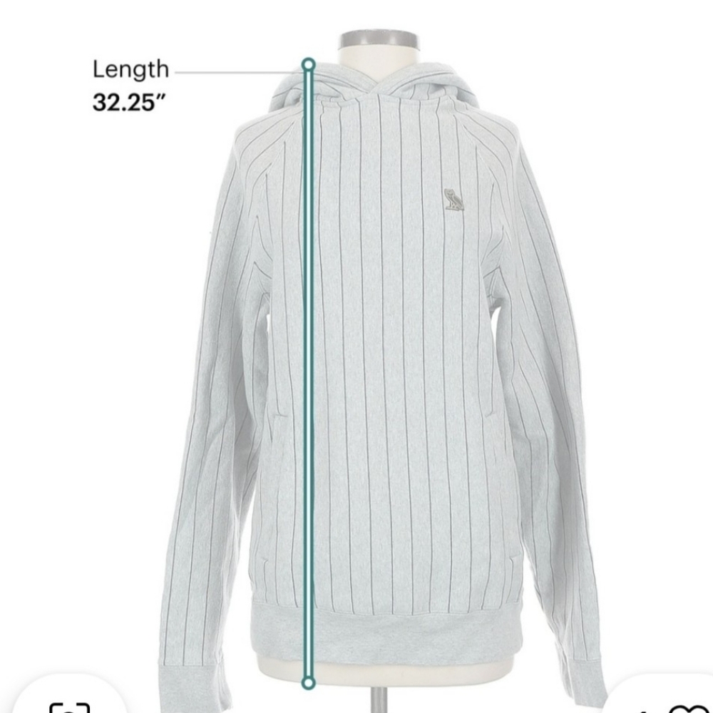EUC DRAKE OVO OCTOBER'S VERY OWN Pinstripe SWEATSHIRT SIZE S - Picture 3 of 6
